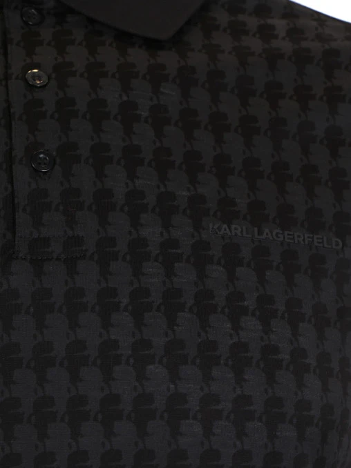 Поло хлопковое KARL LAGERFELD