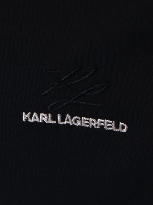 Поло хлопковое KARL LAGERFELD