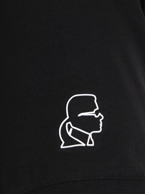 Поло хлопковое KARL LAGERFELD