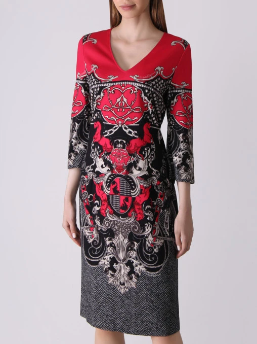Платье из вискозы  с принтом JUST CAVALLI