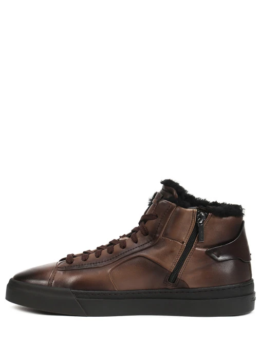 Кеды кожаные на меху SANTONI