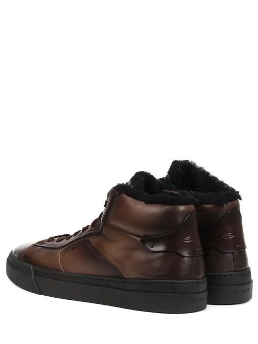 Кеды кожаные на меху SANTONI
