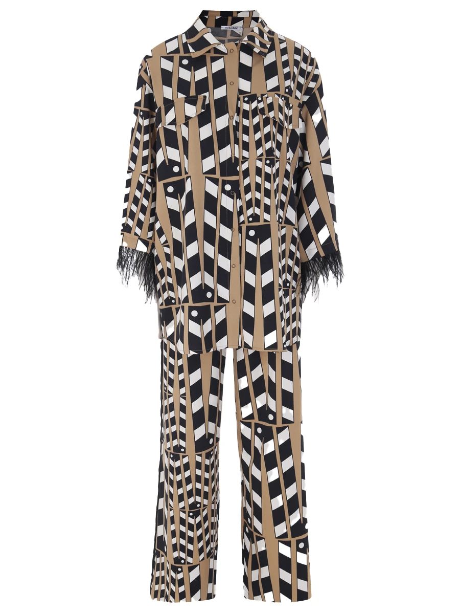 Костюм из вискозы и хлопка с узором