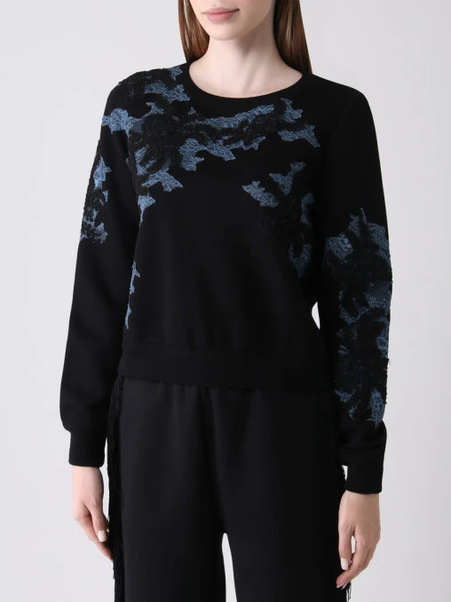 Джемпер с кружевом ERMANNO SCERVINO