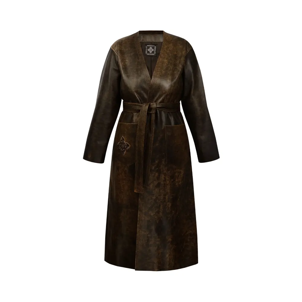 Тренч кожаный Faith Vintage