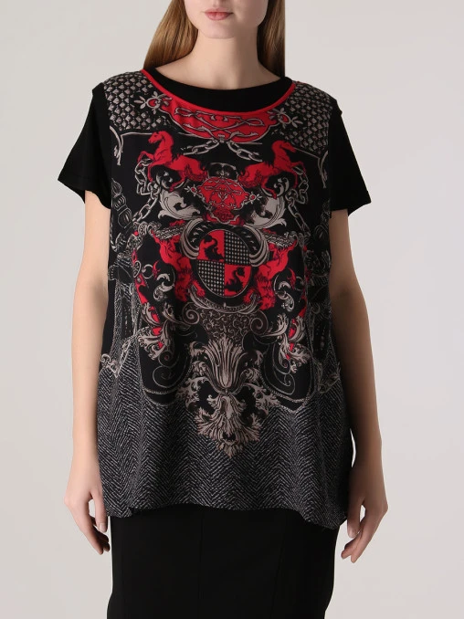 Блуза с принтом JUST CAVALLI