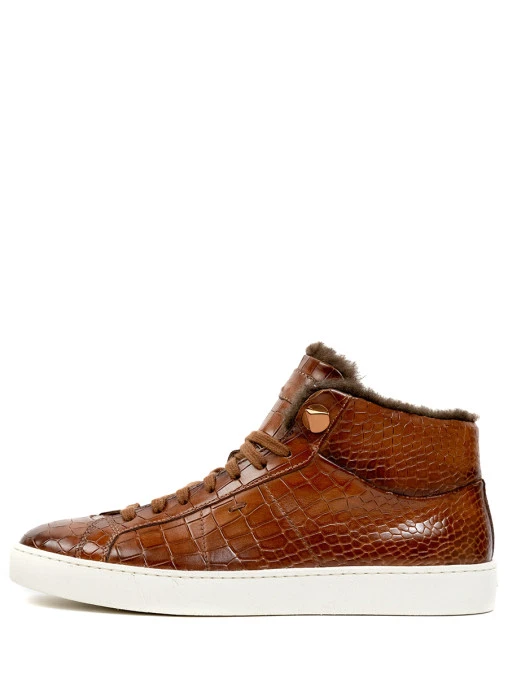Кеды кожаные на меху SANTONI