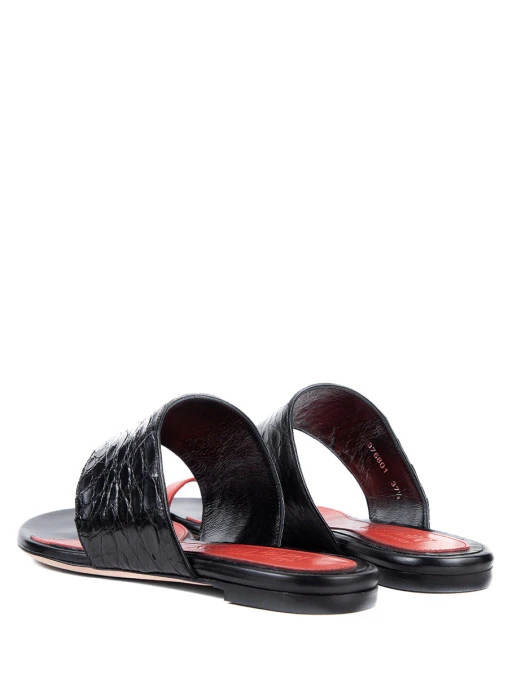 Шлепанцы из кожи ALEXANDER MCQUEEN