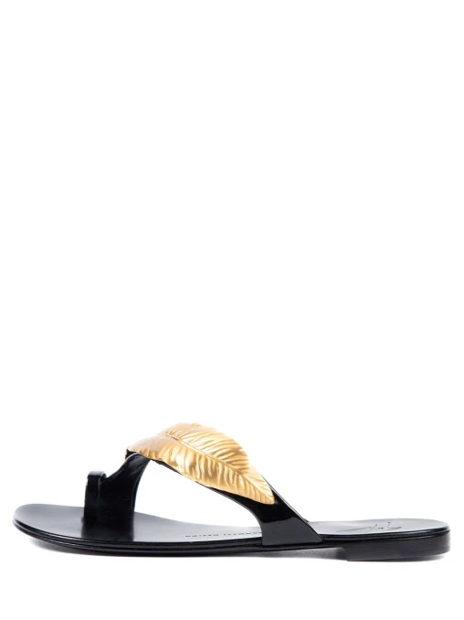 Шлепанцы кожаные GIUSEPPE ZANOTTI