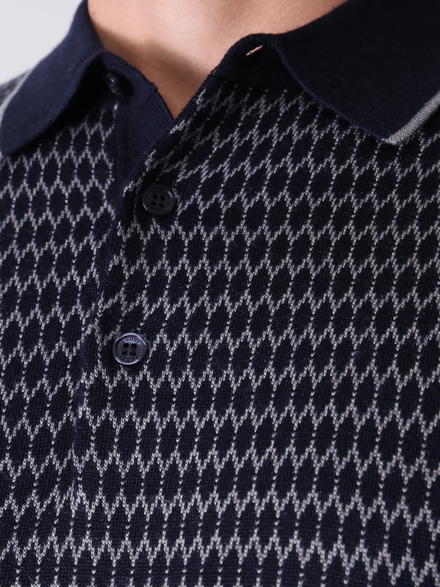 Поло трикотажное с узором