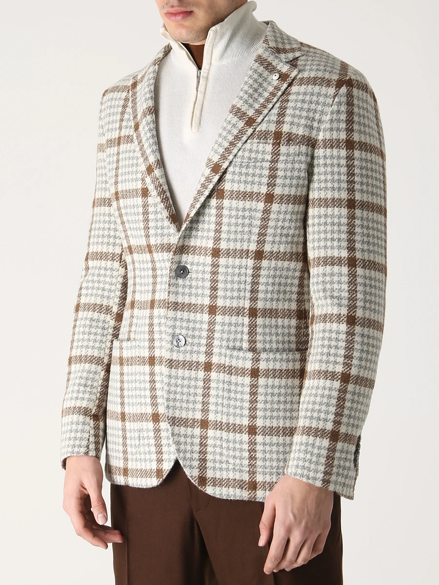 Пиджак шерстяной в клетку