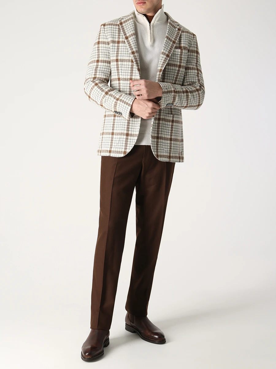 Пиджак шерстяной в клетку
