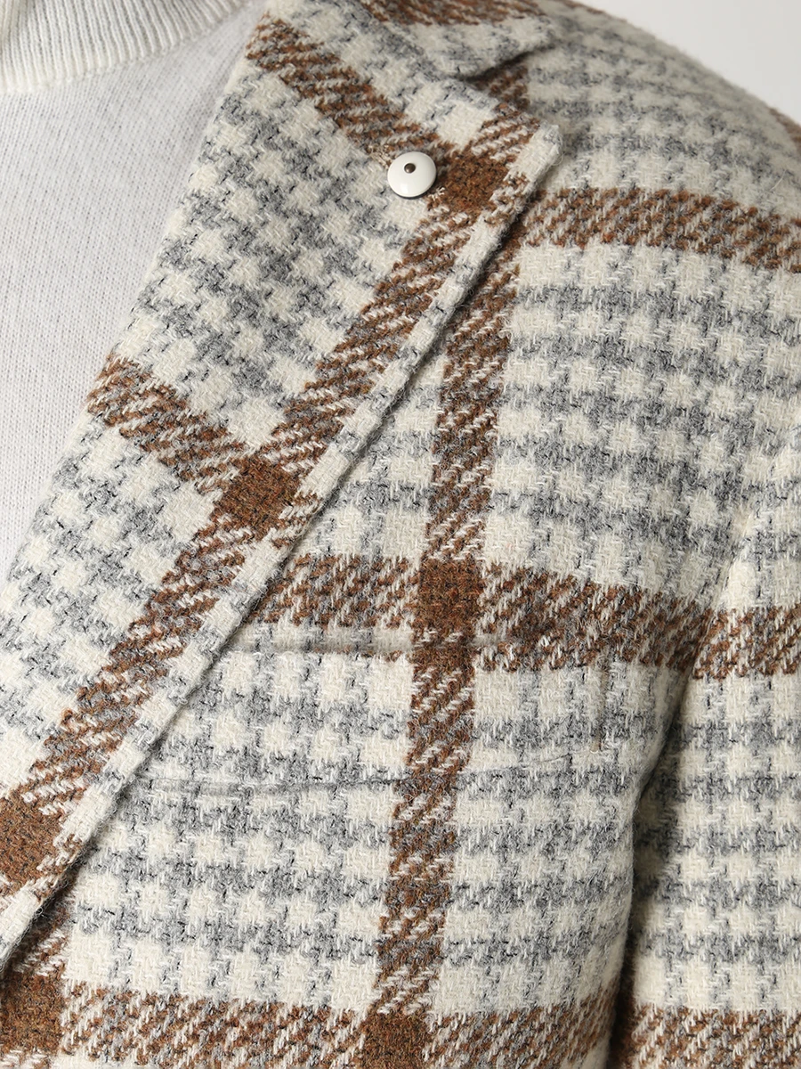 Пиджак шерстяной в клетку