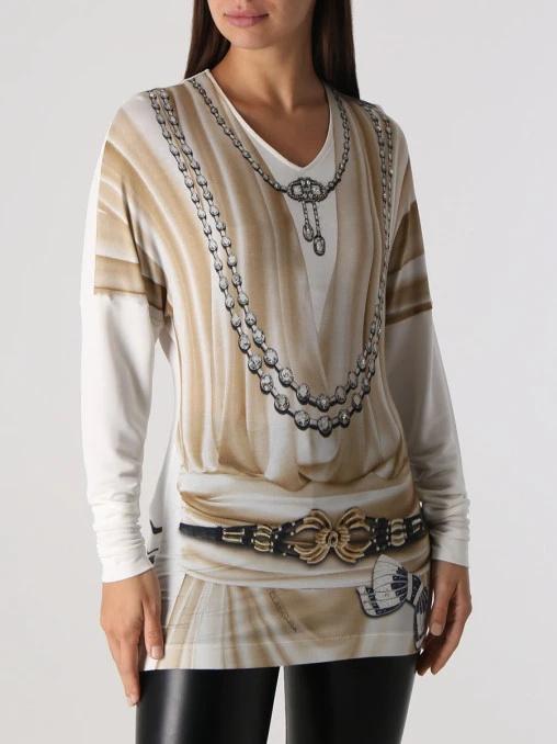 Джемпер с принтом JUST CAVALLI