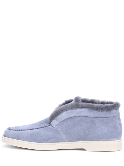 Лоферы замшевые на меху SANTONI