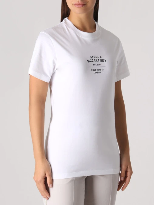 Футболка хлопковая с принтом STELLA MCCARTNEY