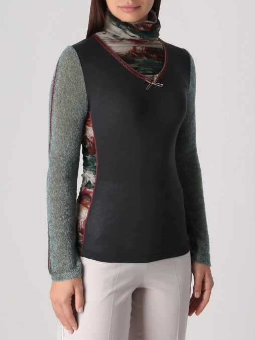 Водолазка комбинированная TRICOT CHIC