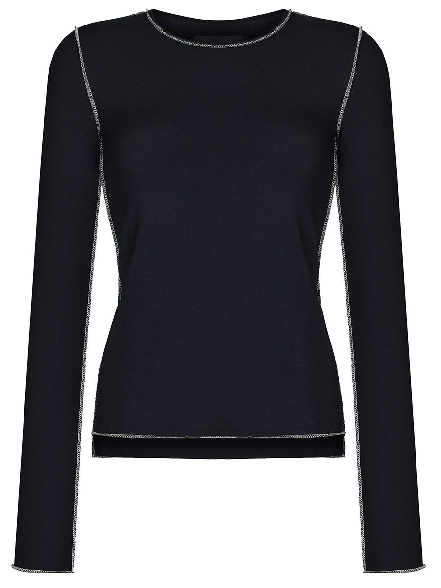 Лонгслив однотонный