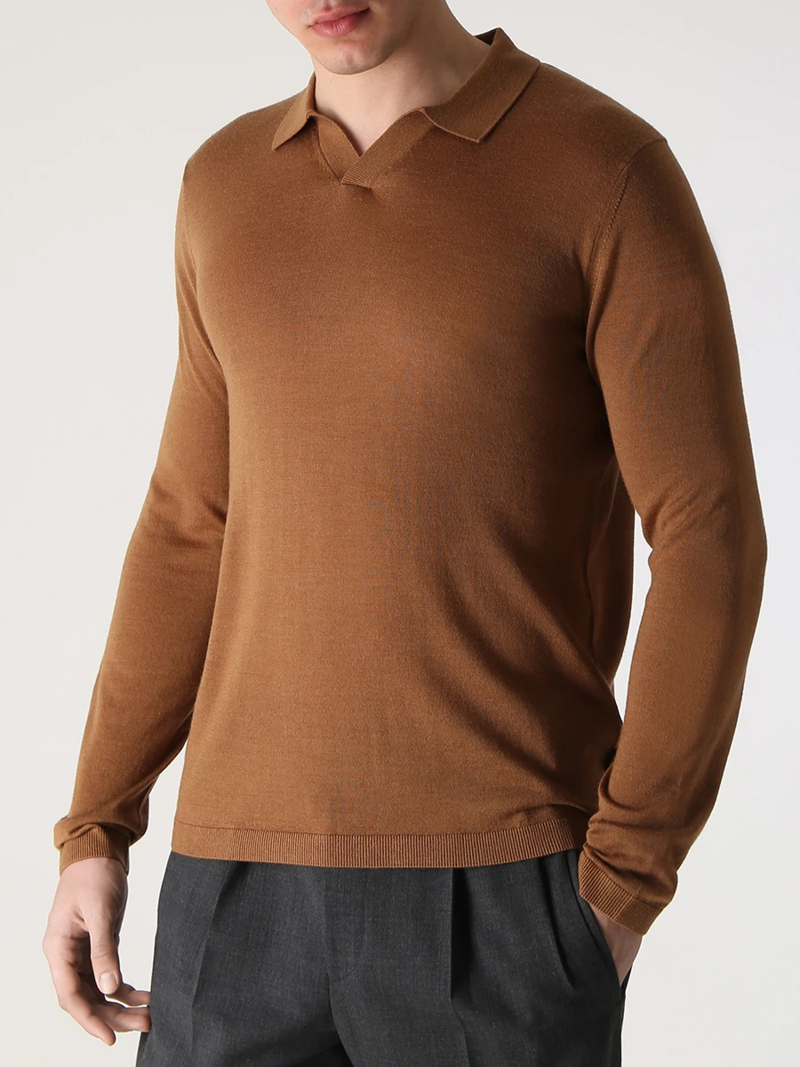 Поло из шерсти и шелка