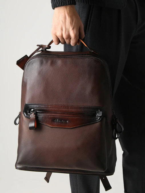 Рюкзак кожаный SANTONI
