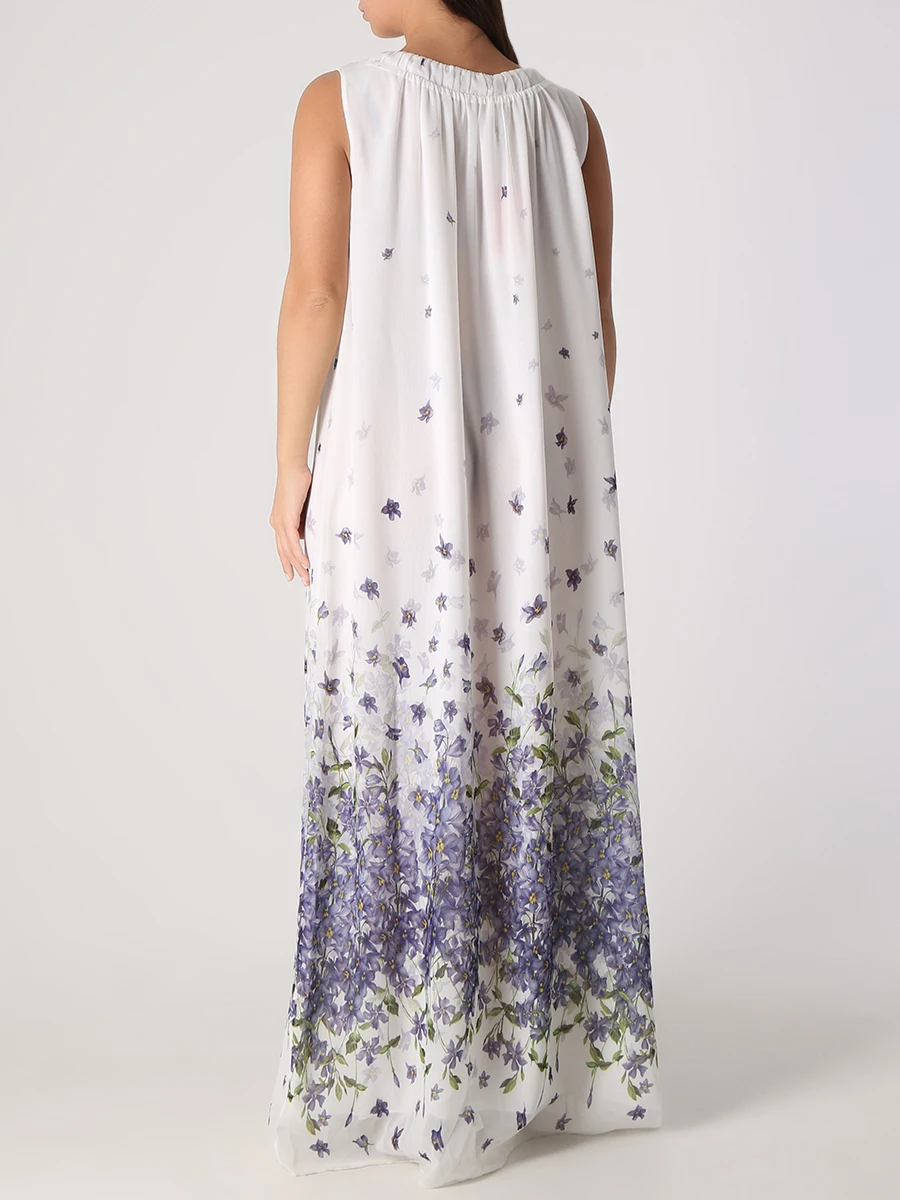 Платье шелковое с принтом