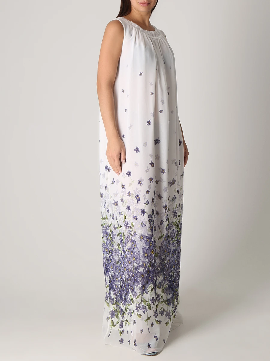 Платье шелковое с принтом