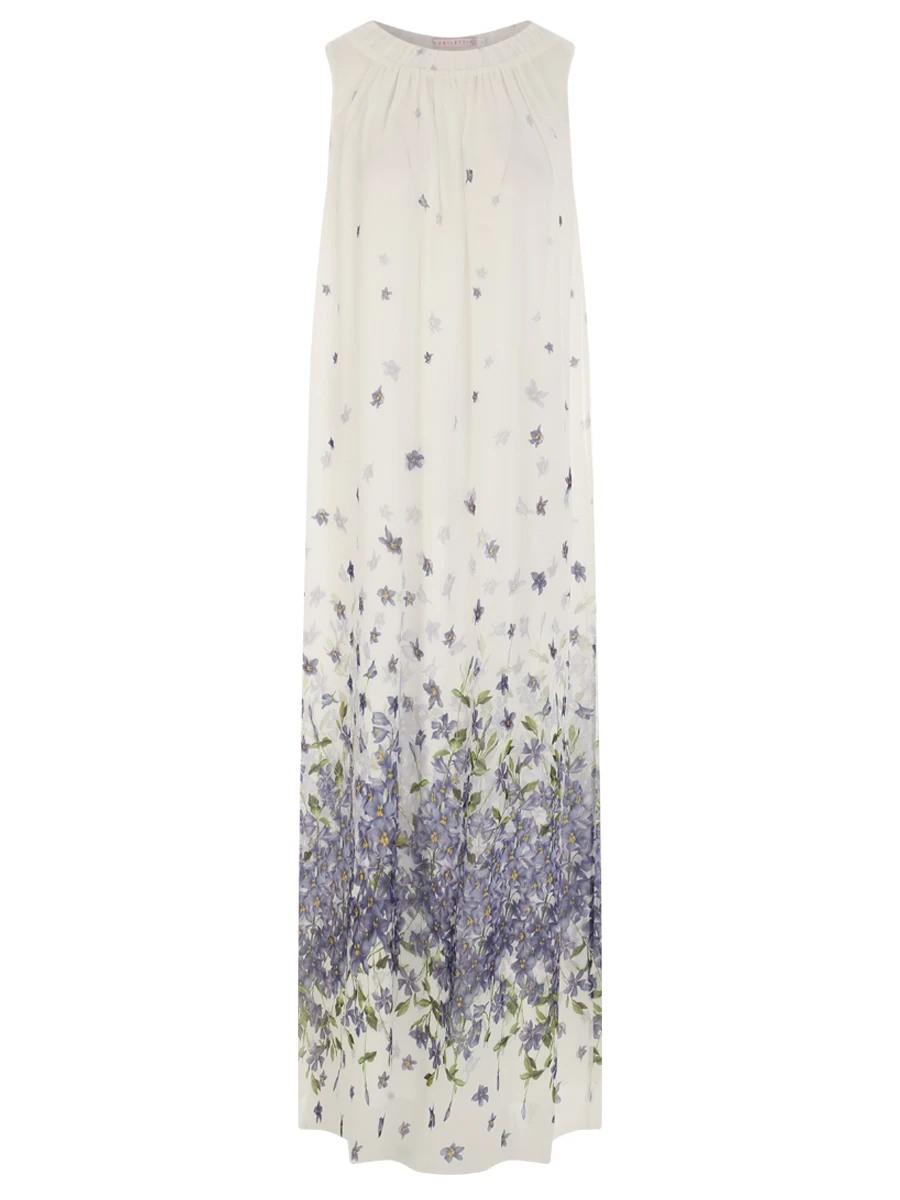 Платье шелковое с принтом