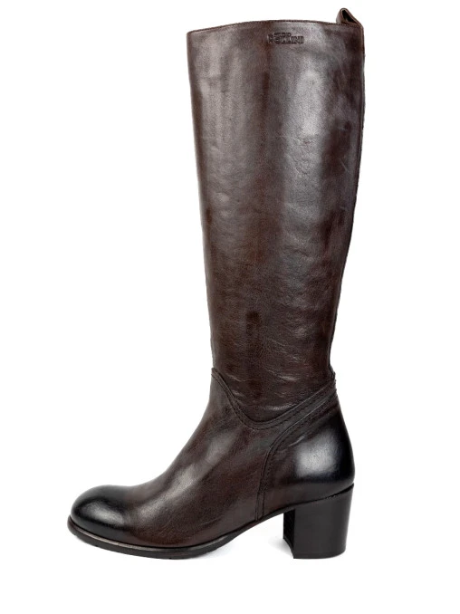 Сапоги кожаные POLLINI