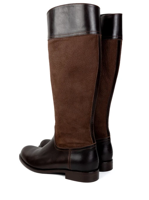 Сапоги кожаные POLLINI