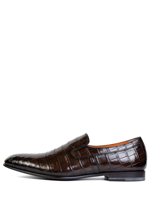 Туфли из кожи крокодила SANTONI
