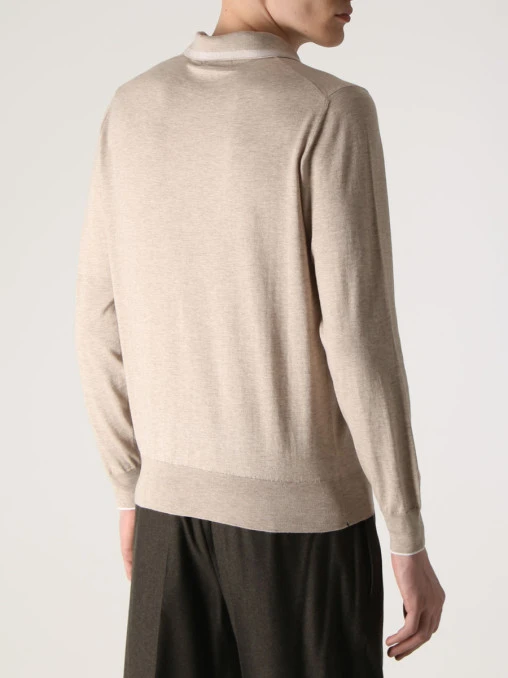Поло из хлопка и кашемира FIORONI CASHMERE