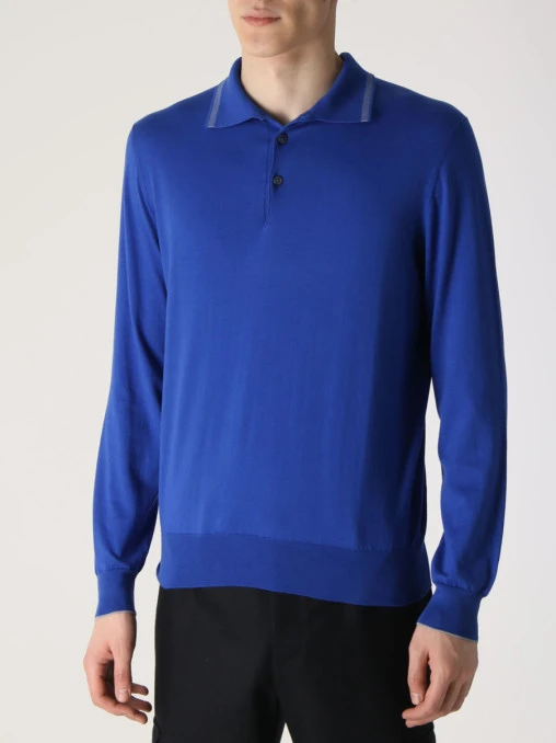 Поло из хлопка и кашемира FIORONI CASHMERE