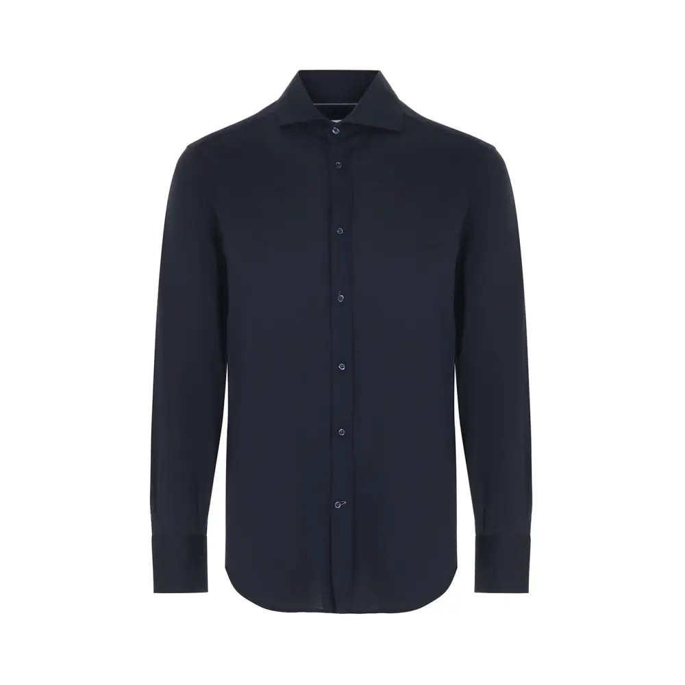 Рубашка Basic Fit из шелка и хлопка
