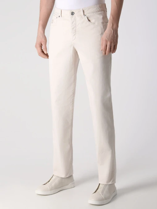 Джинсы Slim Fit хлопковые BRUNELLO CUCINELLI