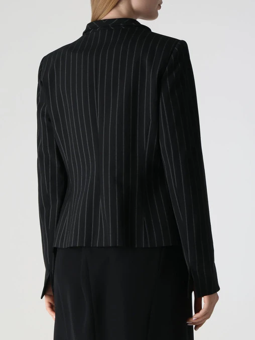 Жакет хлопковый в полоску ARMANI COLLEZIONI