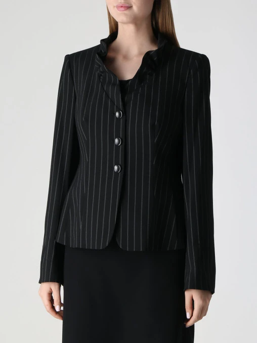 Жакет хлопковый в полоску ARMANI COLLEZIONI