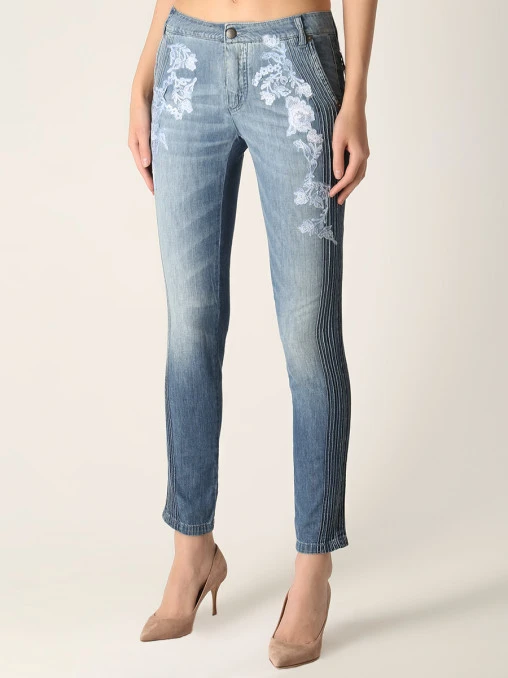 Джинсы хлопковые ERMANNO SCERVINO