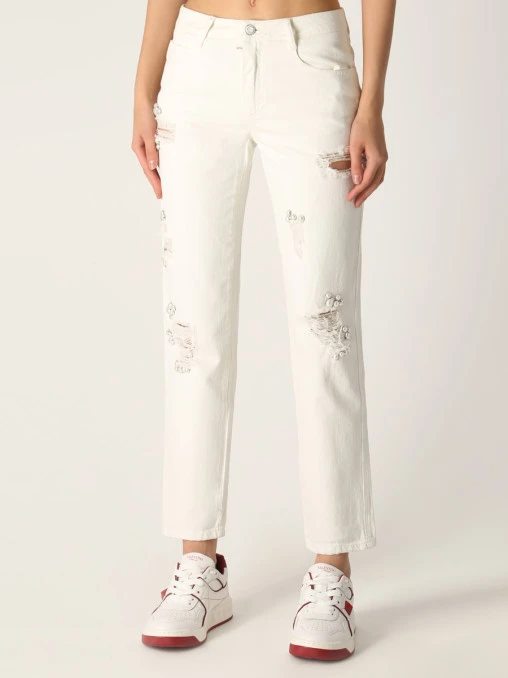 Джинсы хлопковые ERMANNO SCERVINO