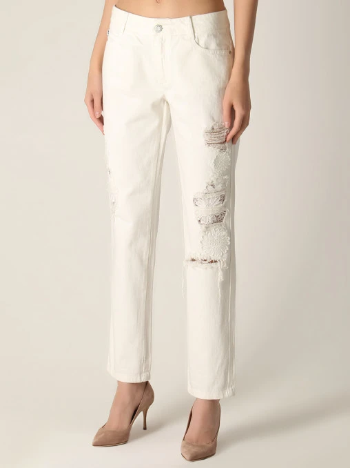 Джинсы хлопковые ERMANNO SCERVINO