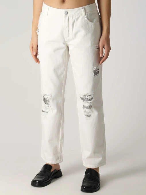 Джинсы хлопковые ERMANNO SCERVINO