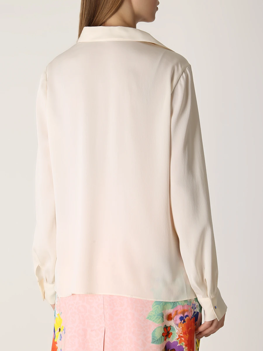 Блуза шелковая с рюшами