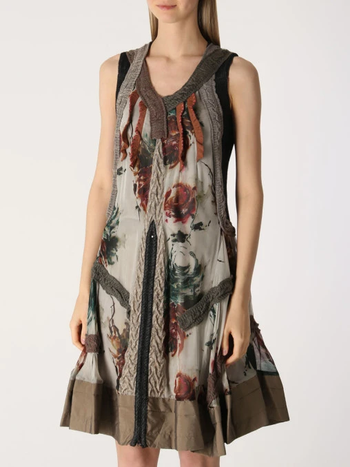 Платье комбинированное TRICOT CHIC