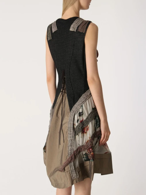 Платье комбинированное TRICOT CHIC