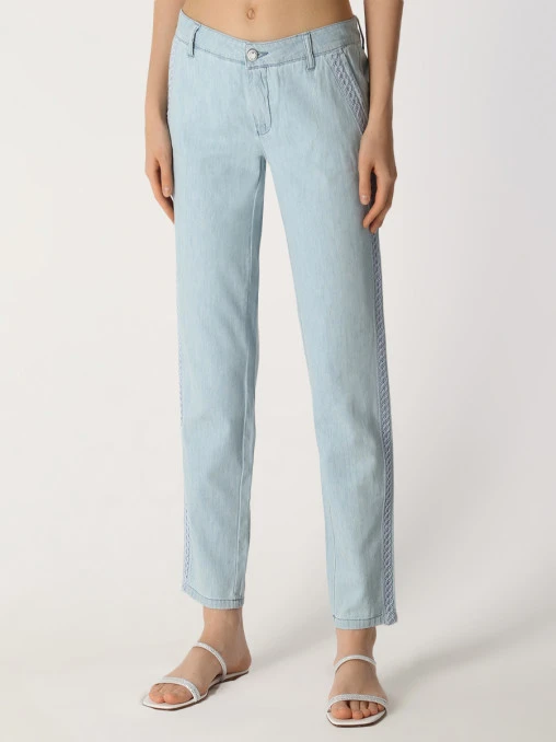 Джинсы хлопковые ERMANNO SCERVINO