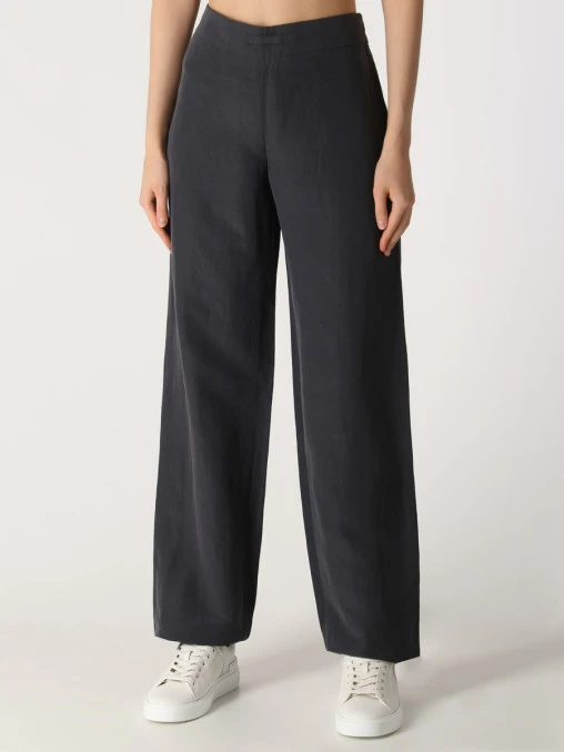 Брюки изо льна и шелка ARMANI COLLEZIONI