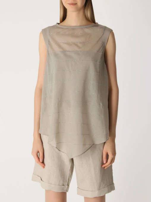 Топ хлопковый BRUNELLO CUCINELLI