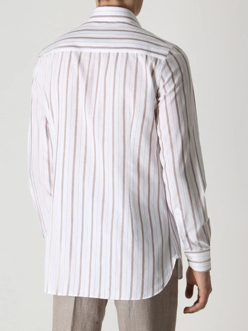 Рубашка Slim Fit хлопковая в полоску STILE LATINO