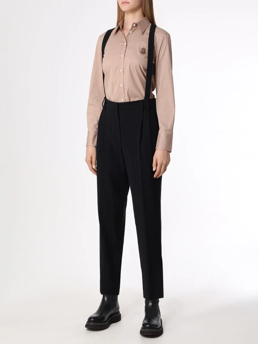 Брюки из вискозы и шерсти BRUNELLO CUCINELLI