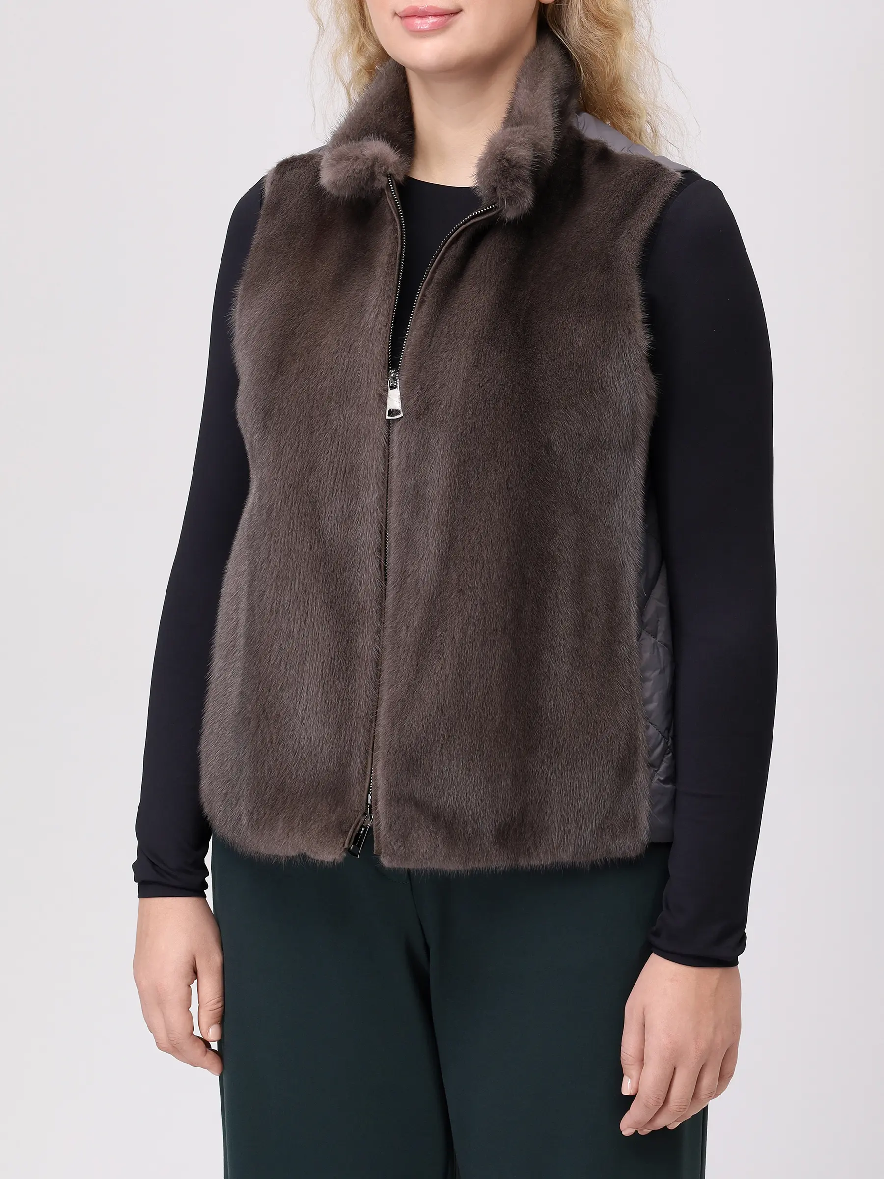 Жилет с мехом норки