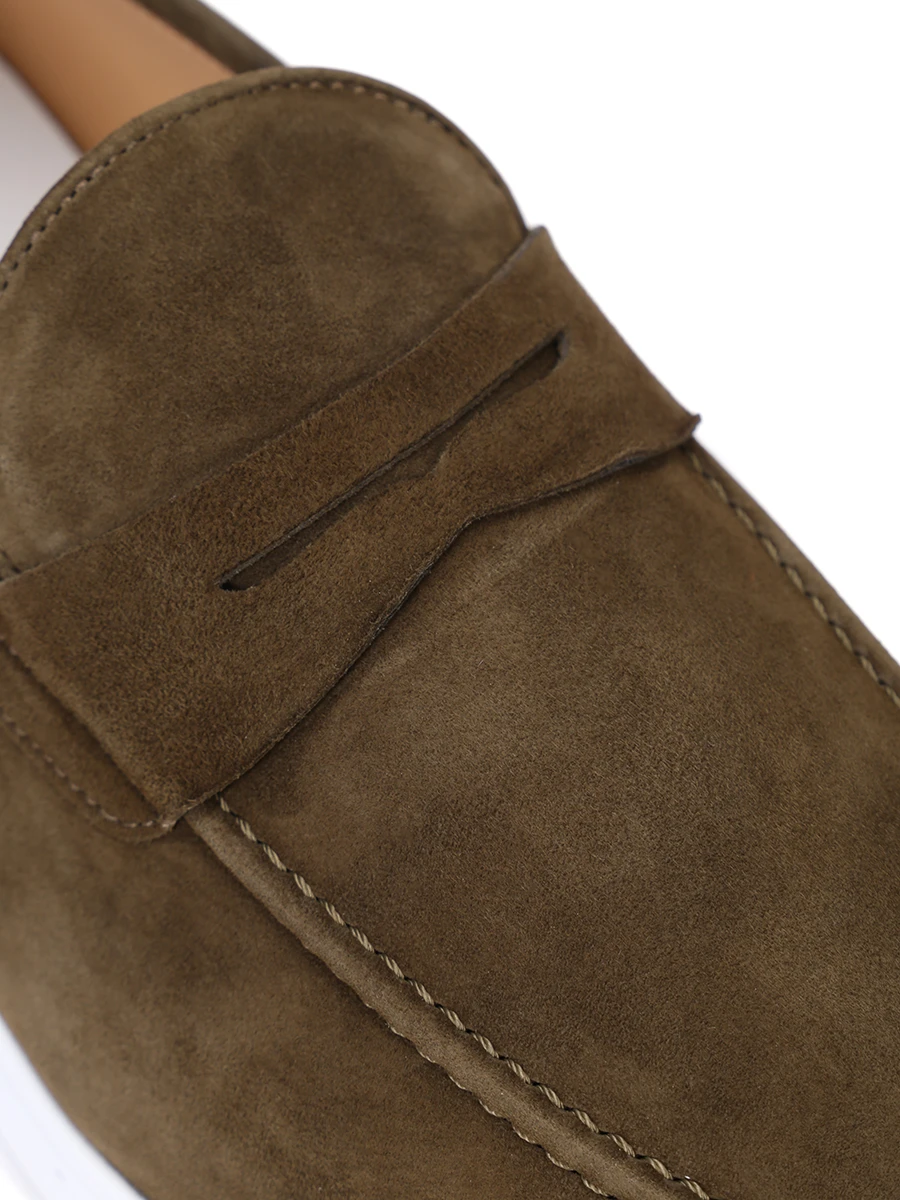 Лоферы замшевые